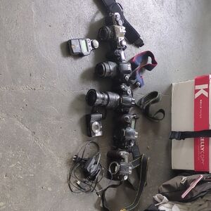 Professional Digital Camera Bundle in Black and Silver